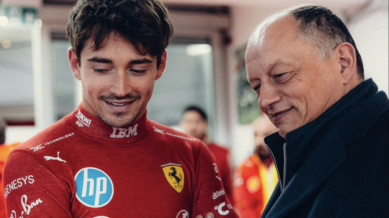 Charles leclerc with Frederic Vasseur